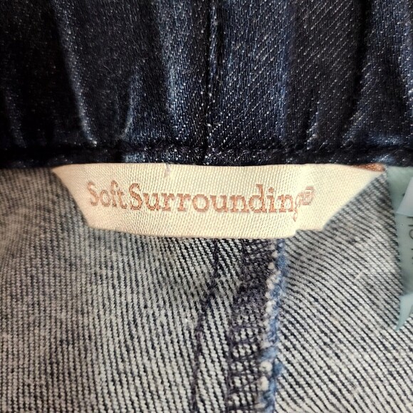 Soft Surroundings Jeggings Pullon Womens Size M Stretch Blue Dark Wash - Picture 6 of 8